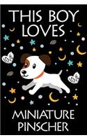 This Boy Loves Miniature Pinscher Notebook