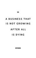 A business that is not growing after all, is dying Notebook