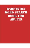 Badminton Word Search Book For Adults
