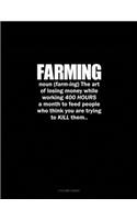 Farming Noun The Art Of Losing Money While Working 400 Hours A Month To Feed People Who Think You Are Trying To Kill Them: 4 Column Ledger