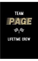 Team Page Lifetime Crew: Personalized Name Journal Notebook Blank Lined Personal Diary Planner Gifts For Men and Women