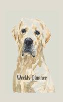 Golden Retriever Weekly Planner: With Habit Tracker, Phone Book and Password Log