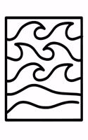 Wave Notebook: 4 x 4 Graph Grid Paper Pages Journal 6 x 9 Inches (15,2 x 22,9 cm) - Nature Art Gift Idea - Diary, Photo Album or Recipes Booklet(162 Nature Print)
