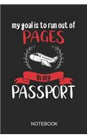 My Goal Is To Run Out Of Pages In My Passport Notebook