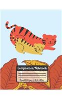 Composition Notebook: TIGER: Journal For Students Perfect Gift Cute Tiger Design For Tiger Lovers Family