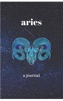 Aries Journal: Portable, blank, college ruled journal. Good for notes, diary, fitness, sketching and any tracking (5.5 inches x 8.5 inches 100 pages)