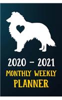 2020 2021 Monthly Weekly Planner: Sheltie Puppy Dog 2020 2021 Monthly Weekly Daily Planner Calendar Schedule Organizer Appointment Journal Notebook For Sheltie Dog Owners and Puppy L