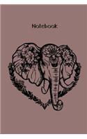 Notebook: Elephant Journal, Diary, Notebook, Daily Notepad, School Composition Book, Blank Journal with Lines to write in! (Diary, Daily Gratitude), Blank Spi