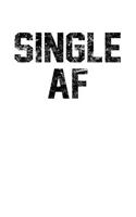 Single AF: White, Black Weathered Design, Blank College Ruled Line Paper Journal Notebook for Ladies and Guys. (Valentines and Sweetest Day 6 x 9 inch Composit