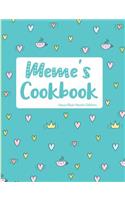 Meme's Cookbook Aqua Blue Hearts Edition