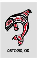 Astoria or Orca Killer Whale: Native American Indian Tribe Notebook - Lined 120 Pages 6 X 9 Journal
