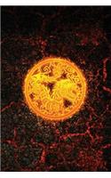 Monogram Dragon Notebook: Blank Journal Diary Log(85 Monogram Fire 150 Lined)