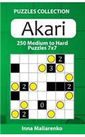 Akari - 250 Medium to Hard Puzzles 7x7