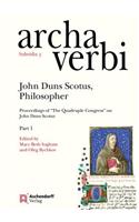 John Duns Scotus, Philosopher