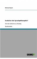 Evolution Der Sprachphilosophie?