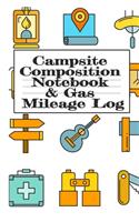 Campsite Composition Notebook & Gas Mileage Log