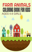 farm animals coloring book for kids ages 4-8 girls: Fun Educational Coloring Pages of Animals for Preschool and Kindergarten for Kids Age 2-4, 4-8, Boys, Girls,