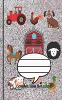 Composition Notebook: Farm Animals Composition Notebook for School