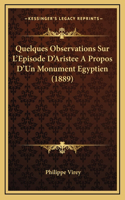 Quelques Observations Sur L'Episode D'Aristee A Propos D'Un Monument Egyptien (1889)