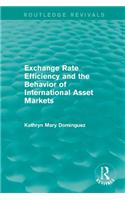 Exchange Rate Efficiency and the Behavior of International Asset Markets (Routledge Revivals)