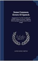 Some Common Errors Of Speech