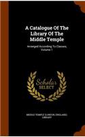 Catalogue Of The Library Of The Middle Temple