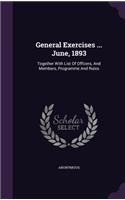 General Exercises ... June, 1893