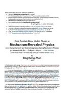 From Postulate-Based Modern Physics to Mechanism-Revealed Physics, Vol.1 (1/2)