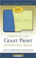 KJV Giant Print Personal Size Reference Bible, Blue/Green
