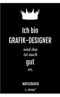 Notizbuch für Grafik-Designer: Originelle Geschenk-Idee [120 Seiten liniertes blanko Papier]