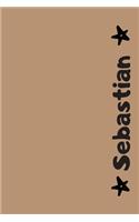 Sebastian: Personalized Name Notebook - Blank Ruled 110 Pages Journal - Perfect Notebook for School, Students or for Work - Original Gift for Christmas or Birt