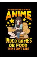 If It Doesn't Have To Do With Anime Video Games Or Food Then I Don't Care