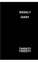 Weekly Diary Twenty Twenty: 6x9 week to a page diary planner. 12 months monthly planner, weekly diary & lined paper note pages. Perfect for teachers, students and small busines