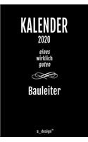 Kalender 2020 für Bauleiter
