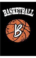 B Monogram Initial Basketball Journal