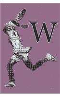 W Monogram Initial Tennis Journal