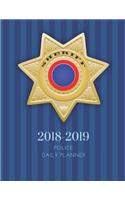 2018 2019 Sheriff 15 Months Daily Planner: Academic Hourly Organizer in 15 Minute Interval; Appointment Calendar with Address Book & Note Section; Monthly & Weekly Goals Journal with Quotes