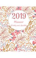 2019 Planner Weekly and Monthly: Monthly Schedule Organizer - Agenda Planner 2019, 12 Months Calendar, Appointment Notebook, Monthly Planner, to Do List