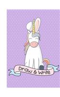 Draw & Write: Easter Unicorn Primary Story Paper Notebook
