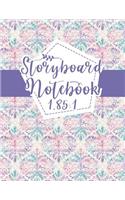 Storyboard Notebook 1.85: 1: Storyboard Journal: 4 Panel / Frame with Narration Lines, Sketch Picture Book Ideas for Writers and Illustrators - Hydrangea Cover(42 Storyboard Notebook 1.85:1)