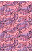 Journal Notebook Abstract Waves Pinks