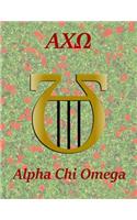 Alpha Chi Omega: Lined Notebook - Journal - Composition Book - 8.5 X 11 Paper - Wide Ruled - 100 Pages