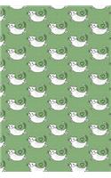 Bullet Journal Notebook for Cat Lovers Flying Cats Pattern 8: 112 Page Numbered Graph Style Grid Bullet Journal with Index Pages and Key Pages in Portable 6 X 9 Size.