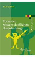 Form Der Wissenschaftlichen Ausarbeitung: Studienarbeit, Diplomarbeit, Dissertation, Konferenzbeitrag