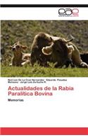 Actualidades de La Rabia Paralitica Bovina