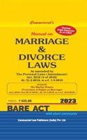 Commercial's Manual on Marraige & Divorce Laws [ Bare Act ] [ 2023 Edition ]