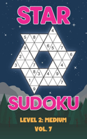 Star Sudoku Level 2: Medium Vol. 7: Play Star Sudoku Hoshi With Solutions Star Shape Grid Medium Level Volumes 1-40 Sudoku Variation Travel Friendly Paper Logic Games Ja