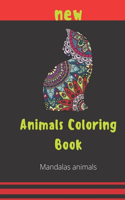 Animals Coloring Book Mandalas Animals: Adultes 40 Pages 6.9 in Lions, Elephants, Owls, Horses, Dogs, Cats, and Many More!