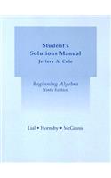 Student Solutions Manual for Beginning Algebra