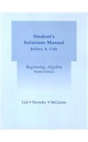 Beginning Algebra Student's Solution Manual